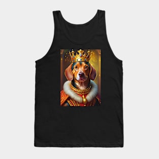 Sausage Dog Pet Portrait Art Tank Top